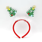 Festive Christmas Headband with Santa Figures