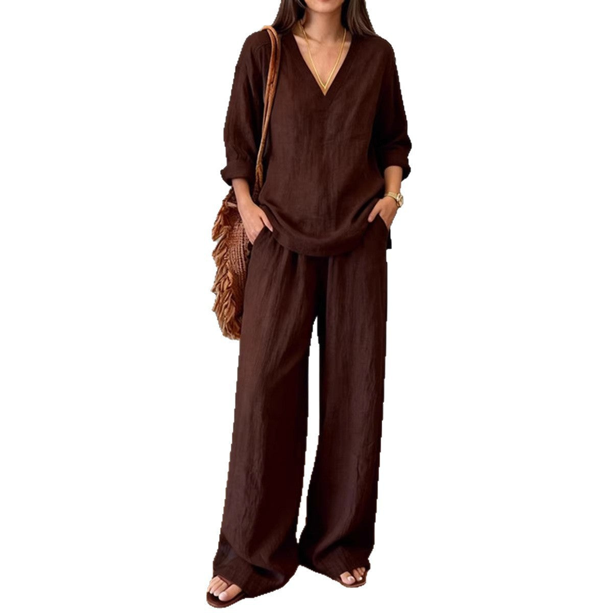 Comfortable Women's Pants with Relaxed Fit and Pockets