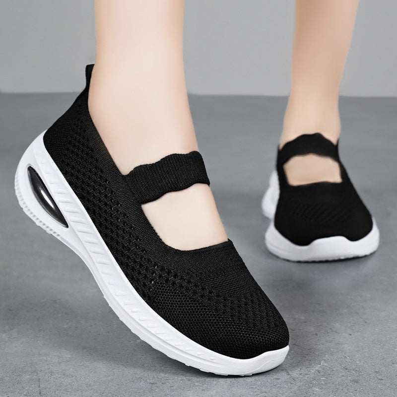 Women's Breathable Casual Sneakers with Elastic Strap