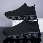 Women's Breathable Knit Running Shoes with Non-Slip Sole