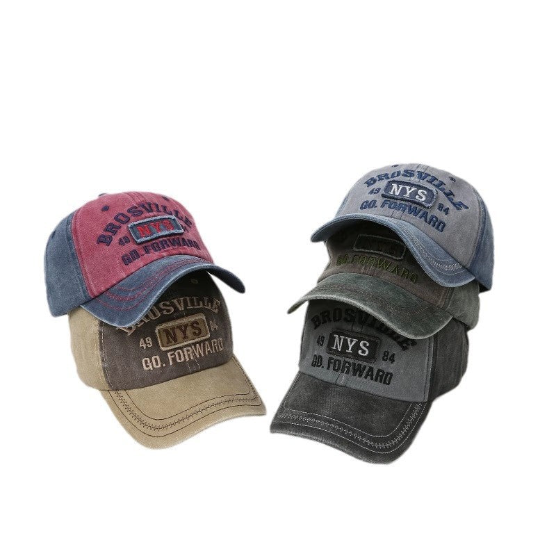Men's Vintage-Inspired Distressed Baseball Cap