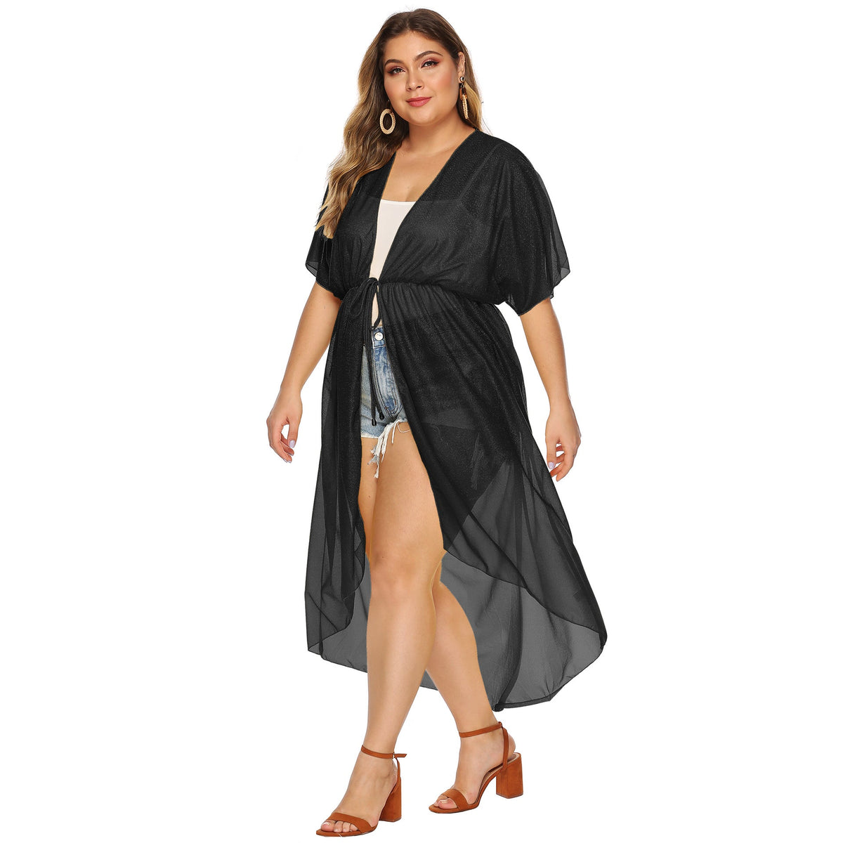 Women's Elegant Sheer Beach Kimono