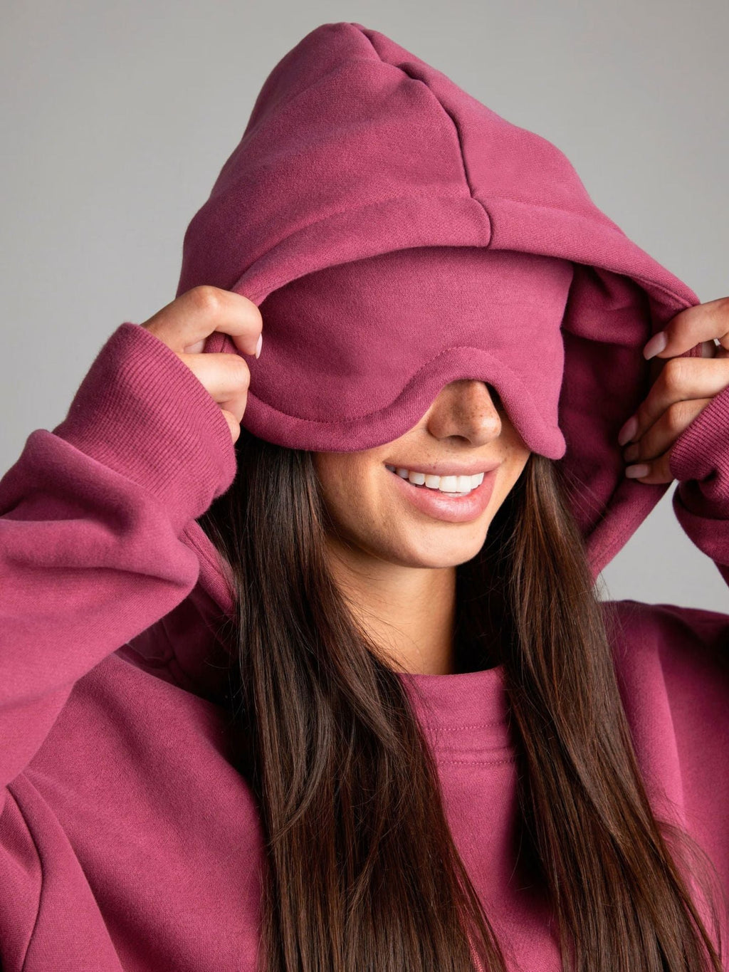Relaxed Hoodie with Integrated Sleep Mask
