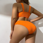 Women's Crop-Top Swimsuit with Knot Detail