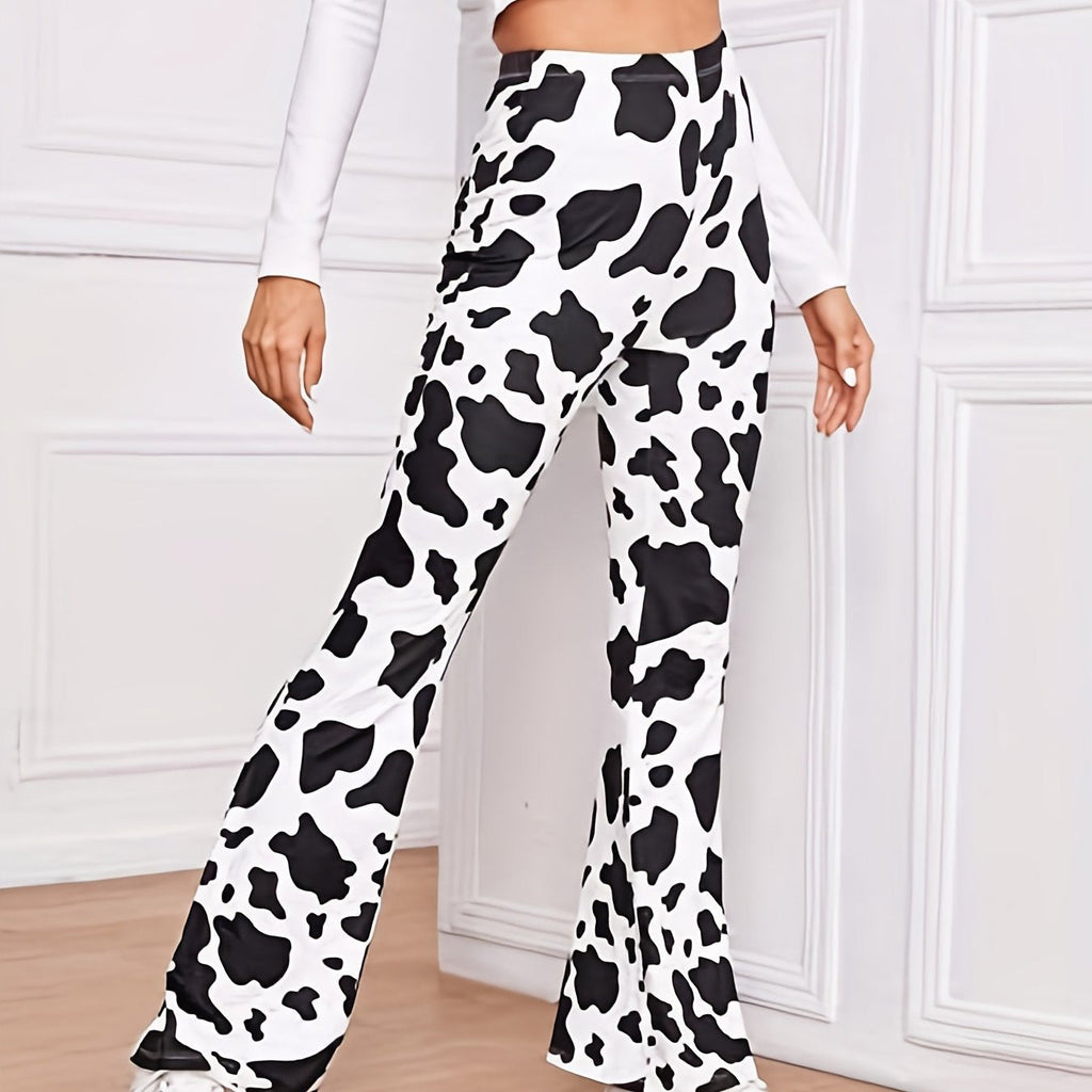 Women's Animal Print Flared Leggings