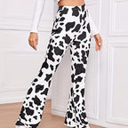 Women's Animal Print Flared Leggings