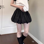 Women's Casual Plaid Skort with Elastic Waist and Side Pockets