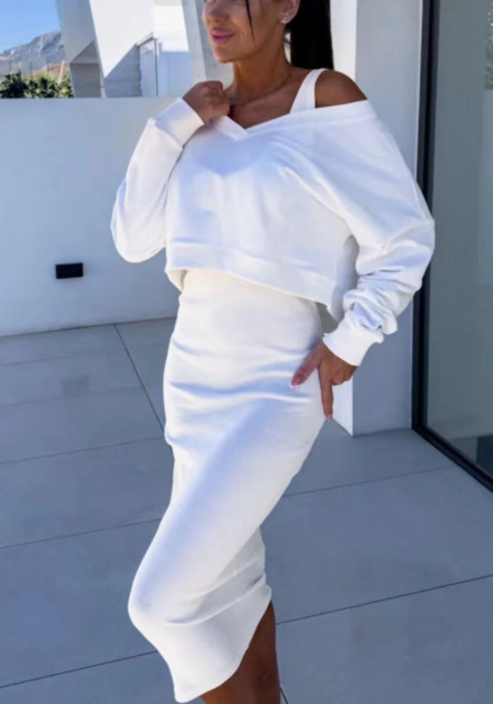 Women's Elegant Sweater and Pencil Skirt Set