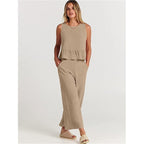 Casual Jumpsuit with Voluminous Bodice and Side Pockets