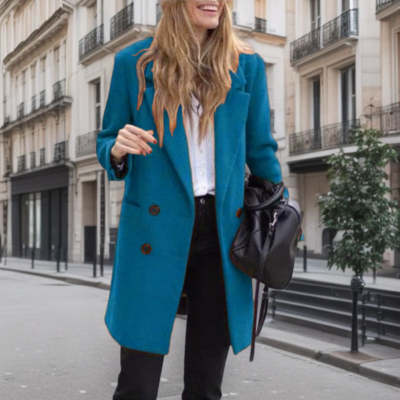 Elegant Boucle Trench Coat