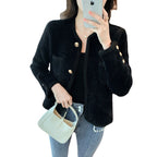 Women's Elegant Cardigan with Gold Buttons