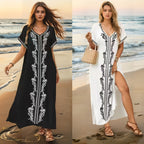 Women's Elegant Beach Cover-Up with Delicate Embroidery