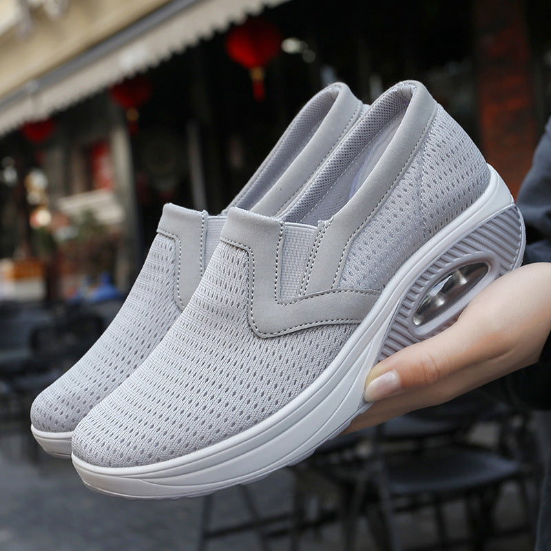 Women's Breathable Slip-On Sneakers with Cushioned Sole and Flexible Design