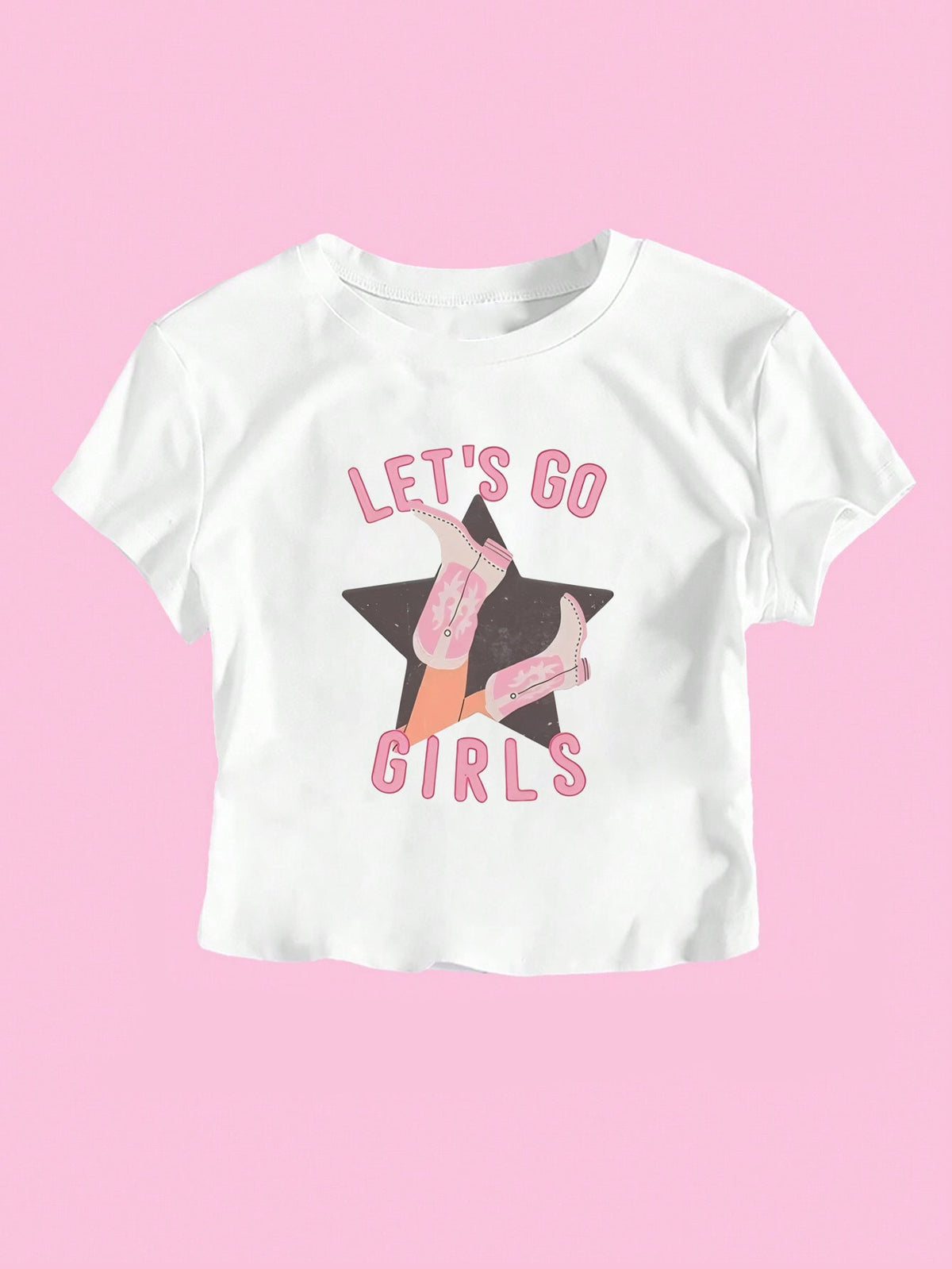 Women's Crop T-Shirt with Retro Phone Design