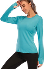 Women's Performance Long-Sleeve Shirt with Moisture-Wicking Material