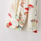 Women's Long-Sleeve Shirt with Mushroom Pattern