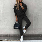 Women's Casual Sweatpants Set with Oversized Sweater