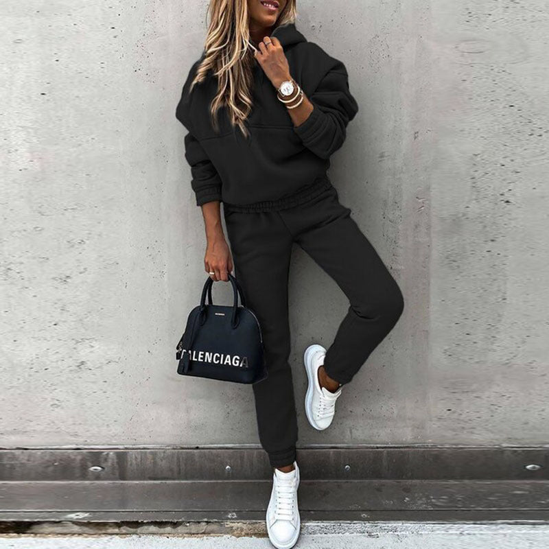 Women's Casual Sweatpants Set with Oversized Sweater