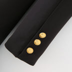 Elegant Women's Blazer Jacket with Decorative Buttons