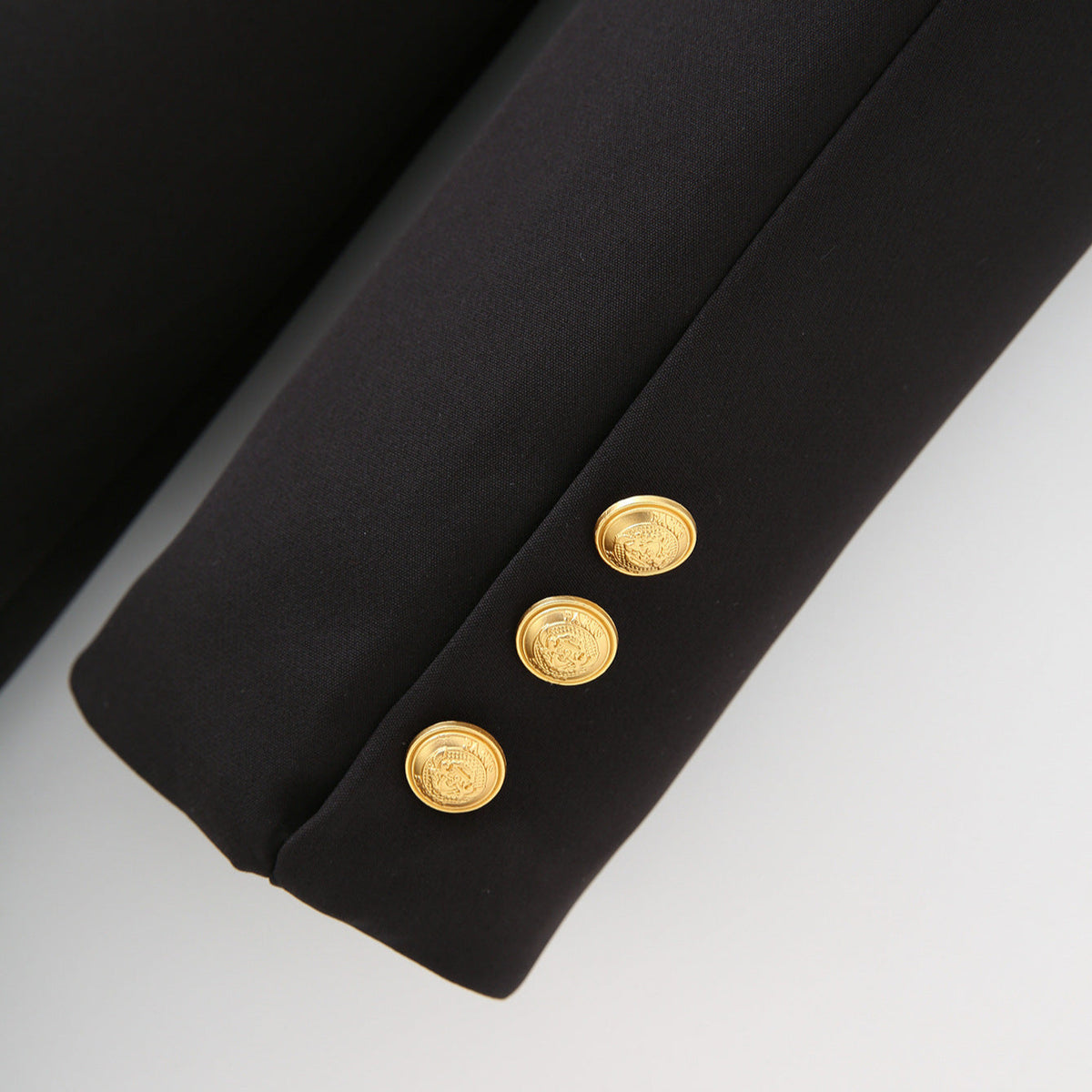 Elegant Women's Blazer Jacket with Decorative Buttons