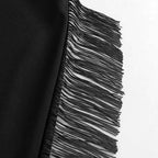 Elegant Pants with Frayed Hem and Slim Fit