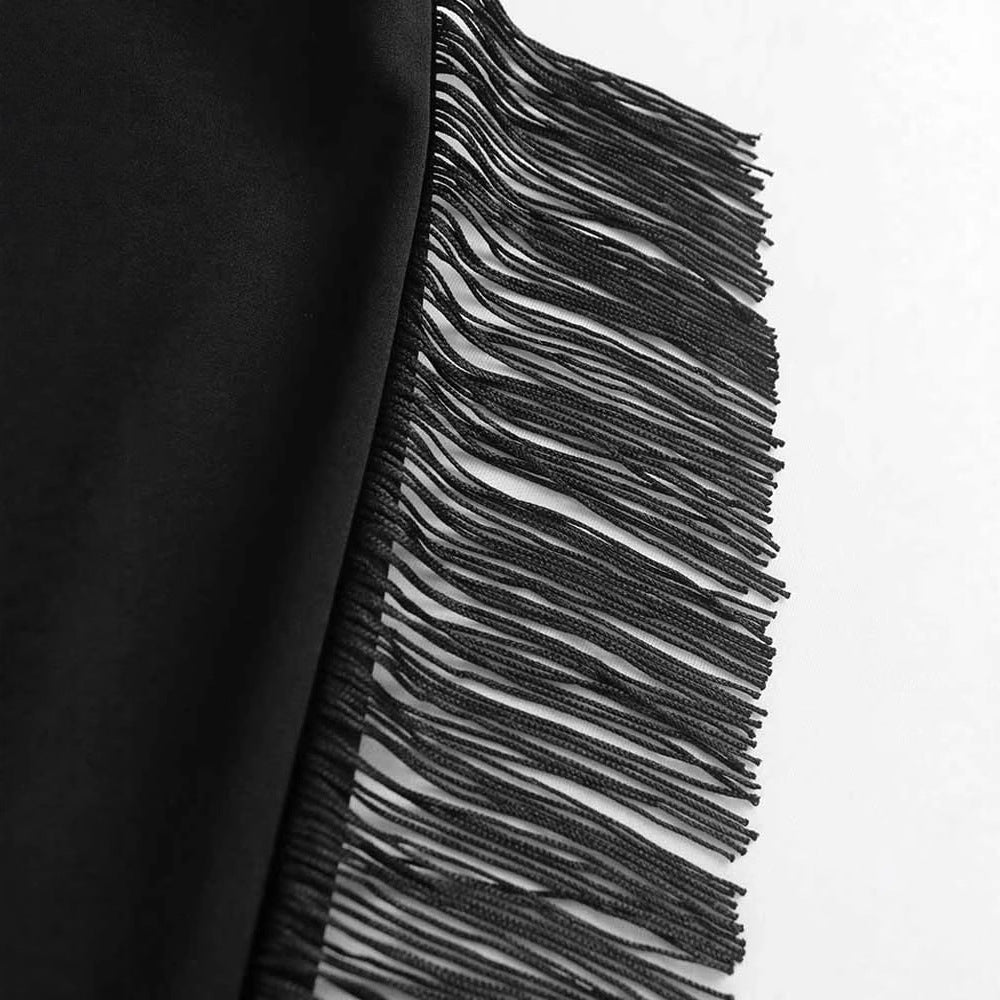 Elegant Pants with Frayed Hem and Slim Fit