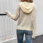 Women's Striped Zip-Up Hoodie