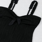 Elegant High-Cut One-Piece with Ruffle Details