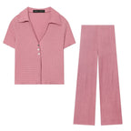 Women's High-Waisted Wide-Leg Pants