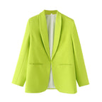 Elegant Women's Blazer with Unique Cut and Pockets