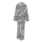 Elegant Zebra Print Plus Size Pajama Set