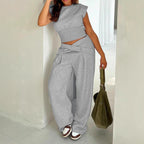 Women's Jogging Suit with Oversized Cut and Trendy Details