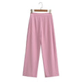Elegant Wide-Leg Palazzo Trousers with Elastic Waistband
