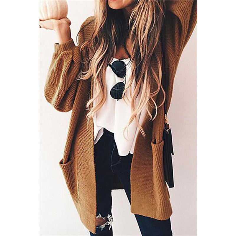 Women's Cozy Cardigan with Comfortable Pockets