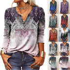 Women's Long-Sleeve Casual Shirt with Playful Pattern