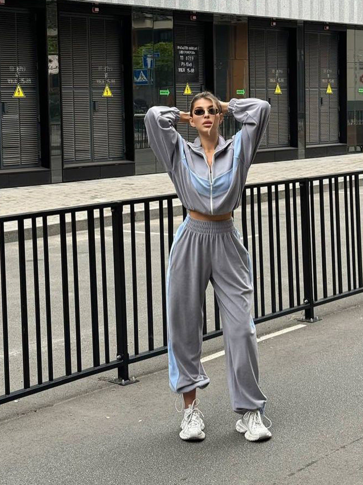 Women's Fleece Tracksuit with Zip Jacket