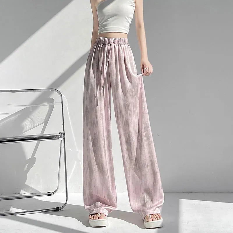 Women's High-Waisted Palazzo Pants in Lightweight, Breathable Fabric