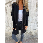 Elegant Women's Jacket with Zipper and Pockets