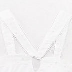 Women's Brocade Crop Top with Elegant Neckline and Embellished Straps
