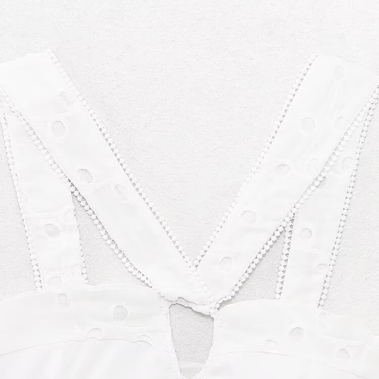 Women's Brocade Crop Top with Elegant Neckline and Embellished Straps