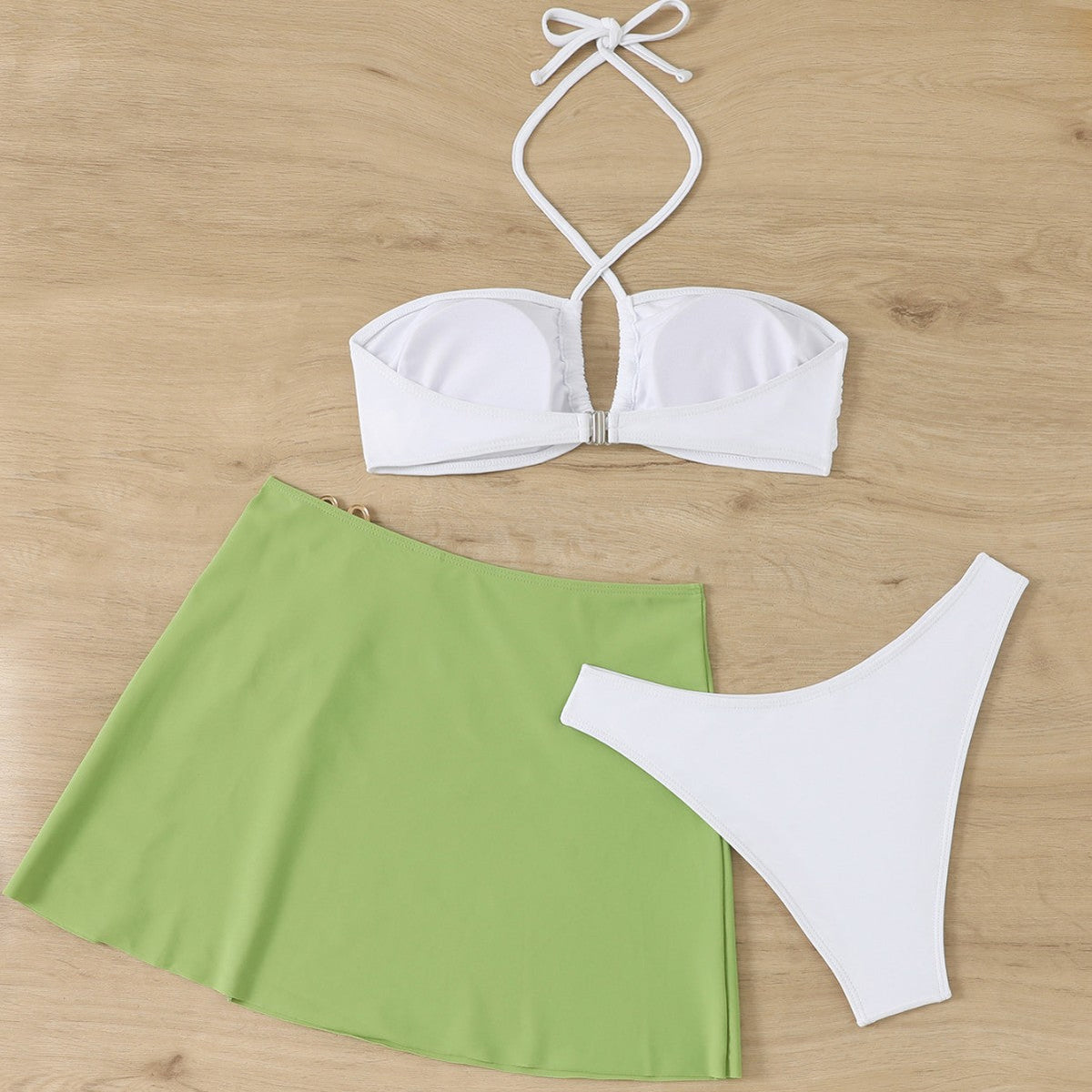 Women's Swim Set with Strappy Top and Trendy Bikini Bottoms