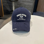 Men's Distressed Cotton Embroidered Baseball Cap