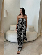 Women's Casual Wide-Leg Jumpsuit with Pattern