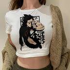 Women's Crop T-Shirt in Urban Graphic Design