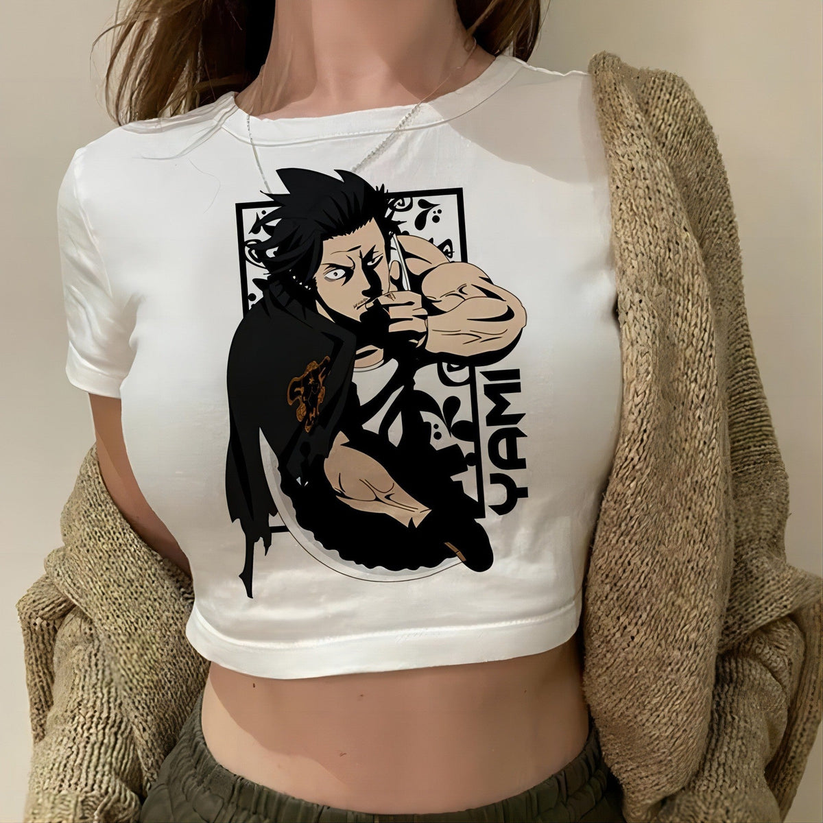 Women's Crop T-Shirt in Urban Graphic Design