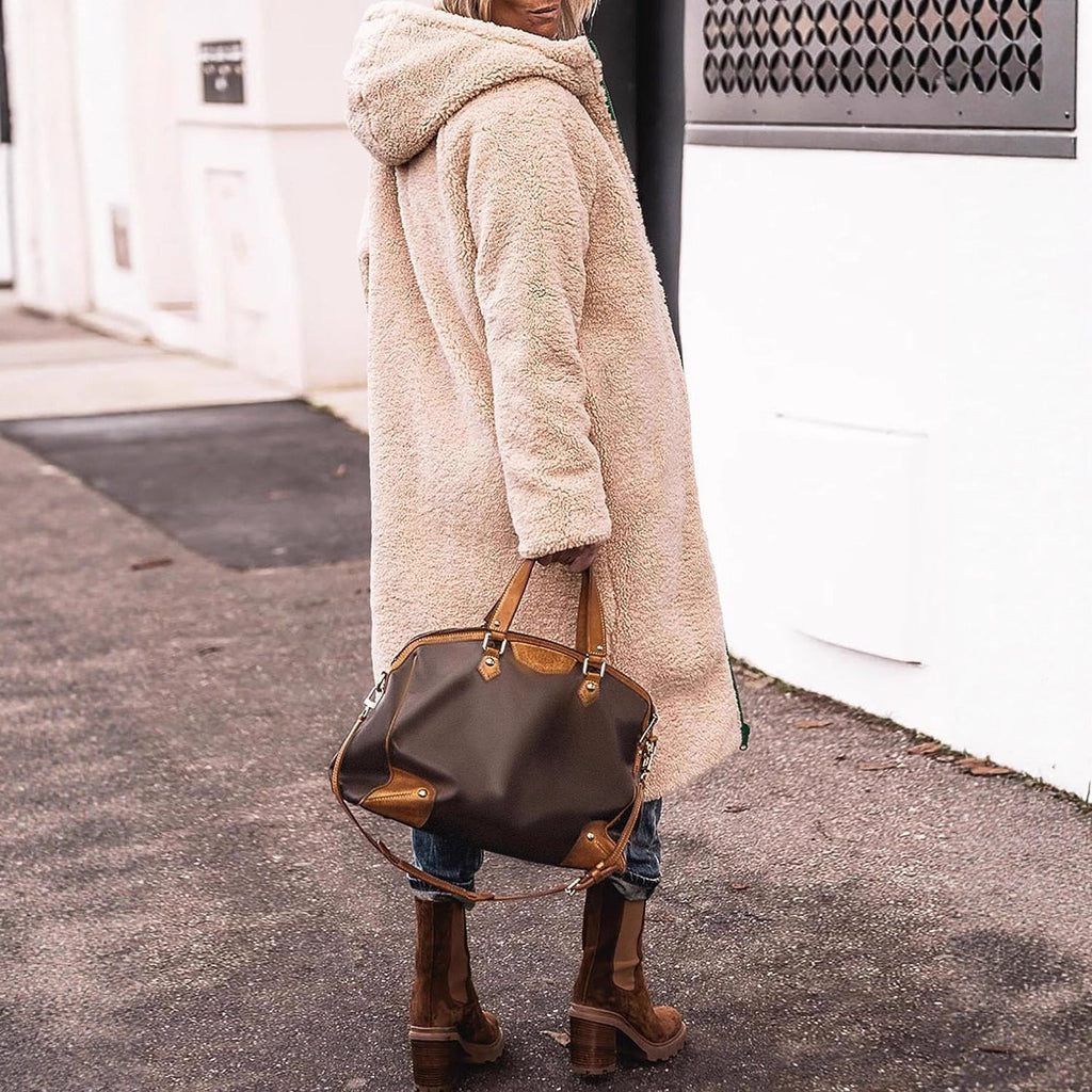 Women's Lined Parka with Hood and Casual Cut