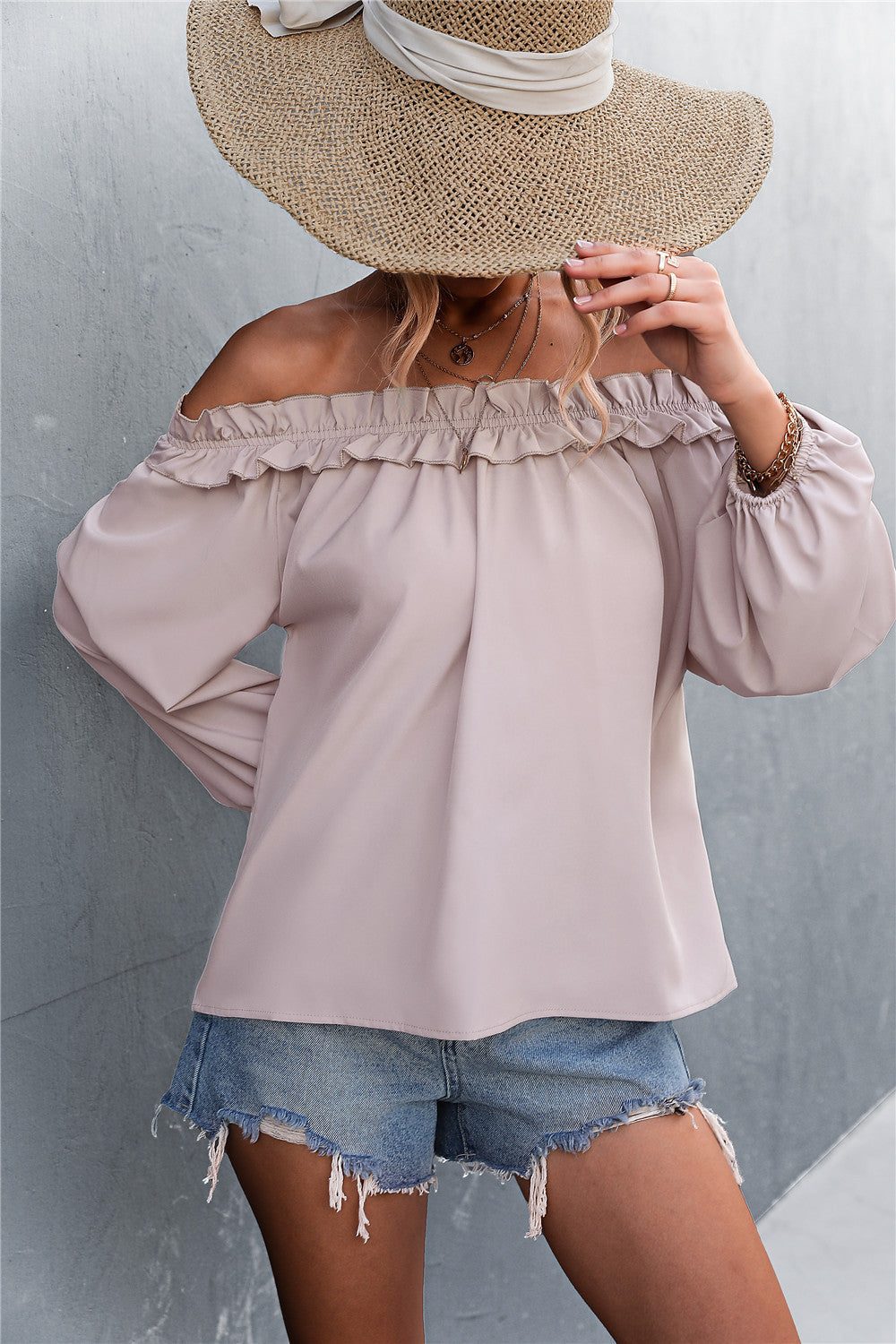Off-Shoulder Ruffled Blouse