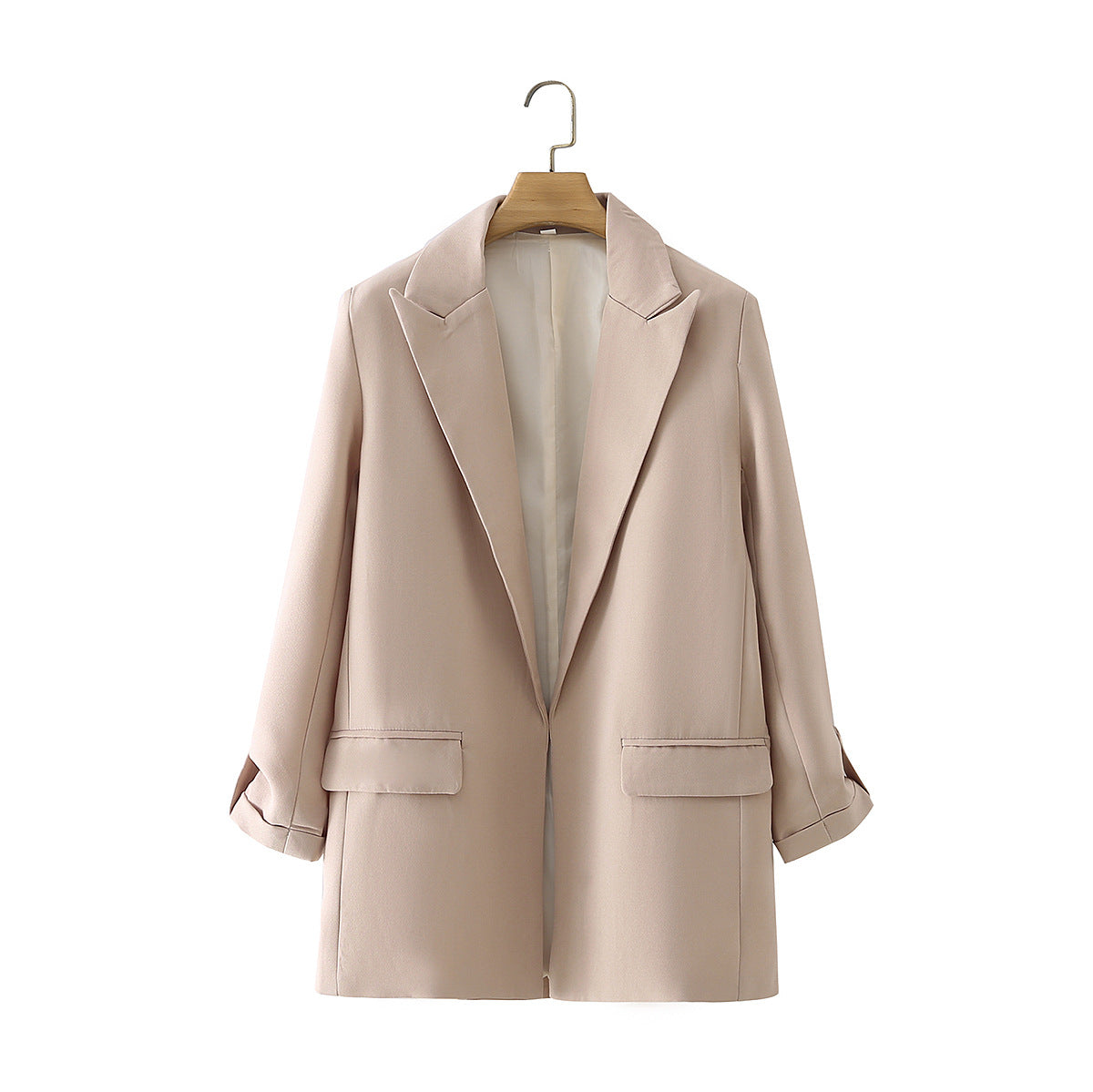Elegant Blazer Jacket with Modern Cut and Textured Fabric