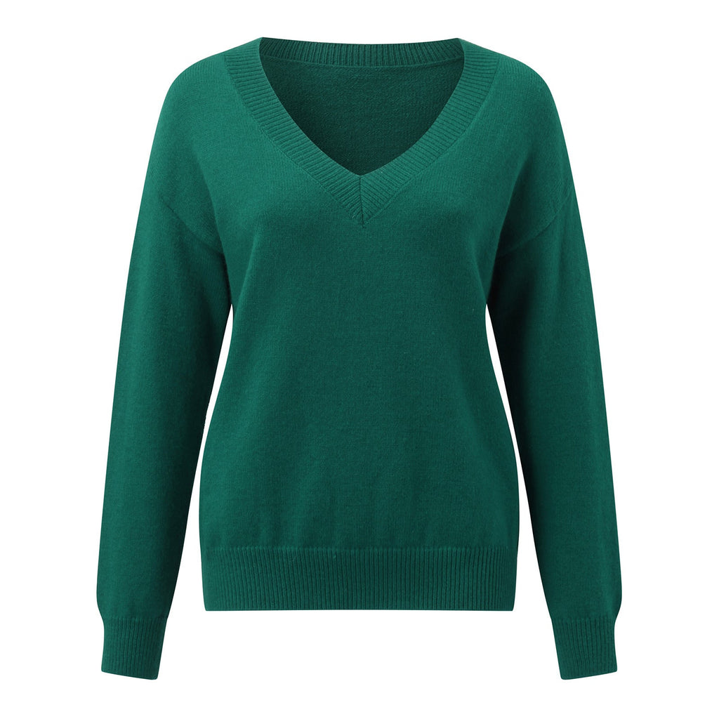 Women's Elegant V-Neck Sweater