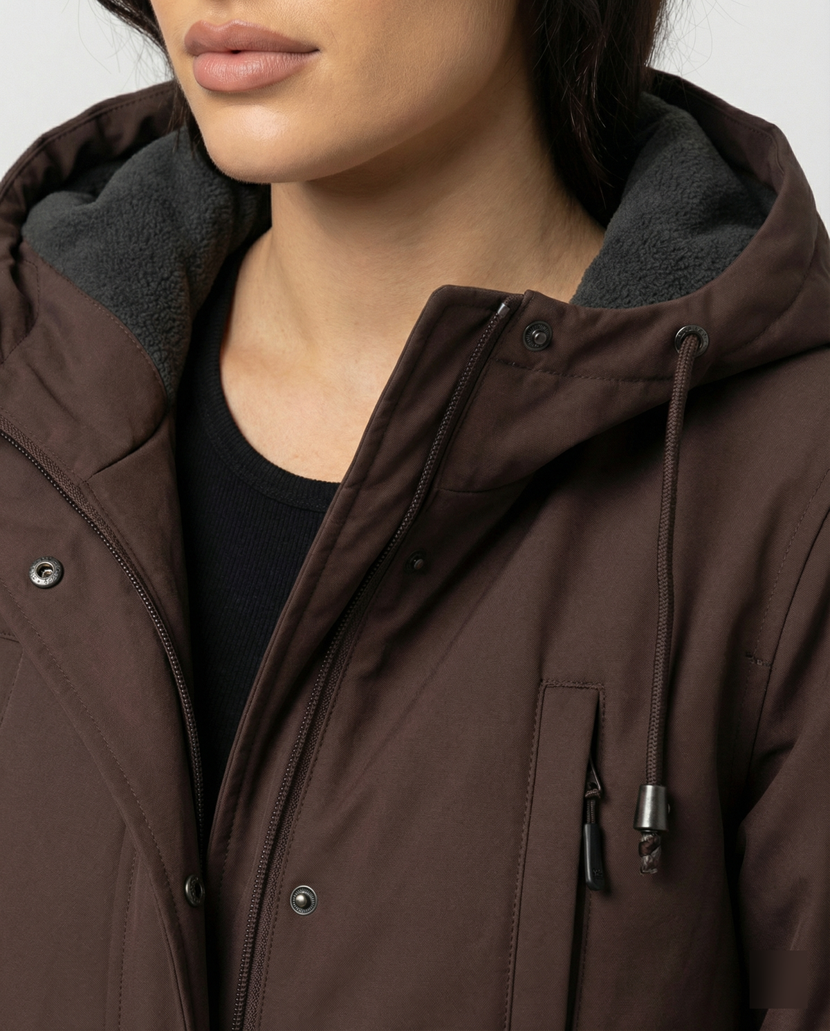 Women's Sporty Parka with Adjustable Hood